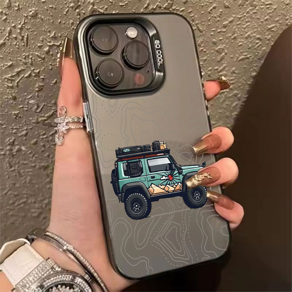 Apple Iphone 15 - Simple Car Pattern Phone Case For