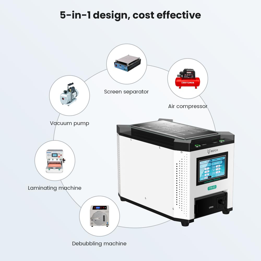 REFOX FM-40 5in1 Laminating Ma - Screen Alignment Tool 评论和价格