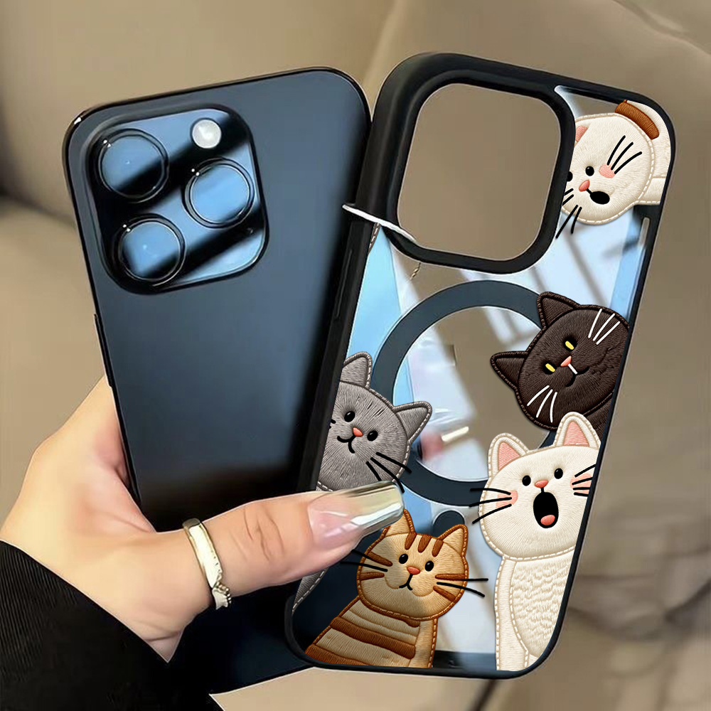 Cute Faux Embroidery Cat Phone - Apple Iphone 15 评论和价格